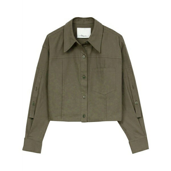 スリーワンフィリップリム レディース プルオーバー トップス Long-sleeve cropped shirt Green