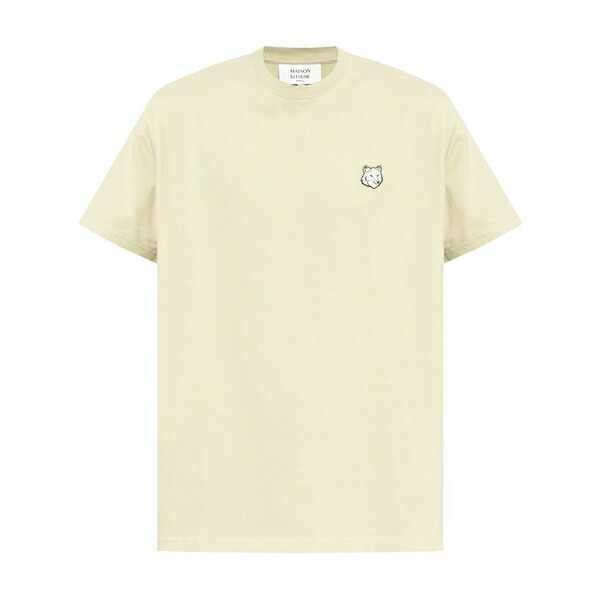 棲み家 狐狸 メンズ プルオーバー トップス Bold fox head patch t-shirt Neutrals
