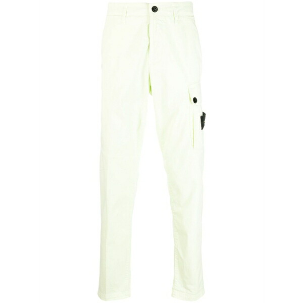 ストーンアイランド メンズ 心地好いズボン下 ボトムス Compass badge slim-fit trousers Green