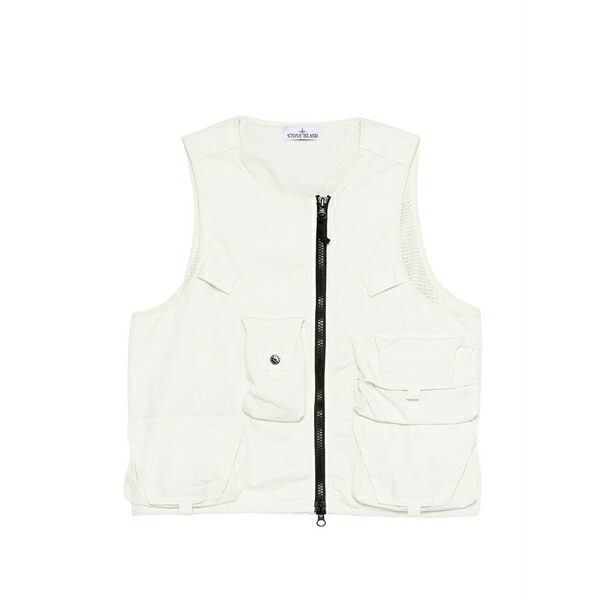 ストーンアイランド メンズ 上衣＆上衣 アウター Zip pocket gilet Neutrals