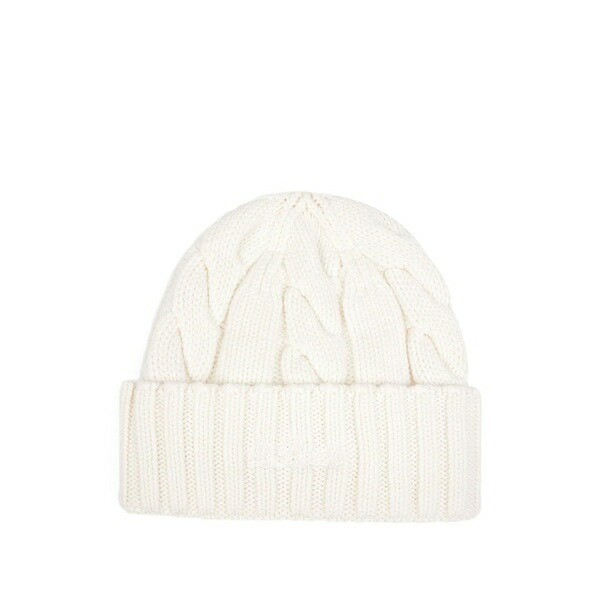 エムシーツーセイントバース メンズ 帽子 アクセサリー Cable-knit ribbed beanie hat White