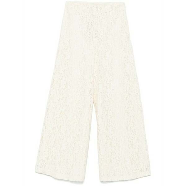 ツインセット レディース カジュアルパンツ ボトムス Lace trousers White｜asty