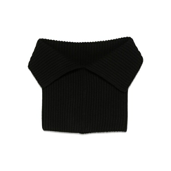ユマ・一 レディース えり巻き・袈裟・えり巻き 付属物 Ribbed-knit scarf Black