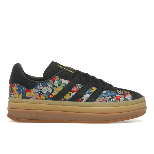 adidas アディダス レディース スニーカー  【adidas Gazelle Bold Liberty London Floral Embroidery (Women\u0027s)】  大いさ US_8.5(25.5糎) Core Black/Supplier Colour/Gold Metallic レディース靴-スニーカー