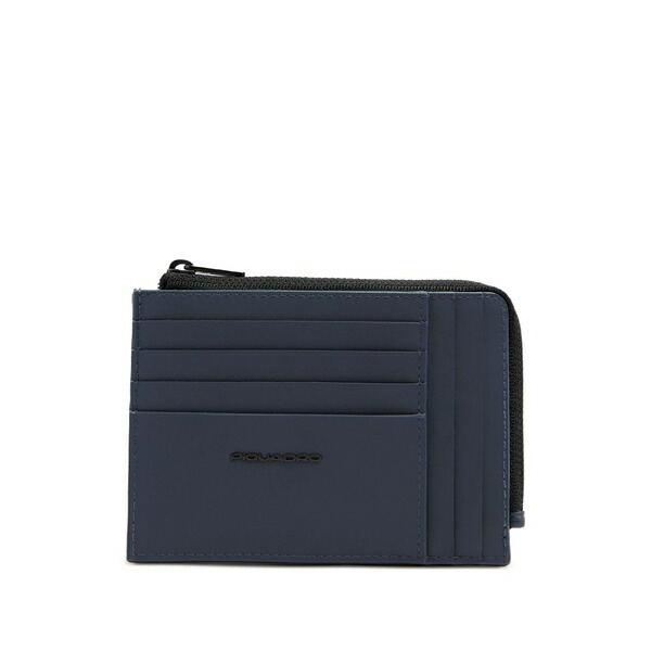 ピークアドロ メンズ 財布 アクセサリー Zipped logo wallet Blue|asty