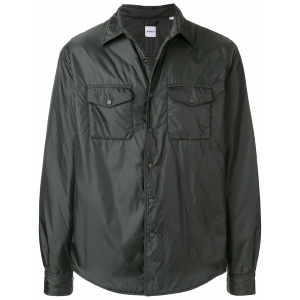 アスペジ メンズ ジャケット&ブルゾン アウター Shirt jacket Grey|asty