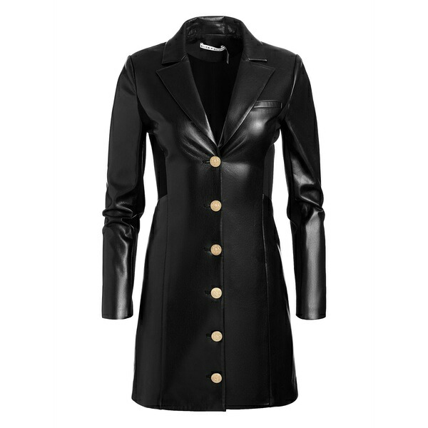 アリス アンド オリビア レディース ワンピース トップス Michelle button-front mini dress Black｜asty