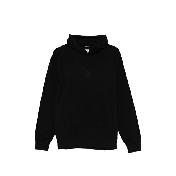 シーピーカンパニー メンズ パーカー・スウェットシャツ アウター Logo-patch hoodie Black|asty