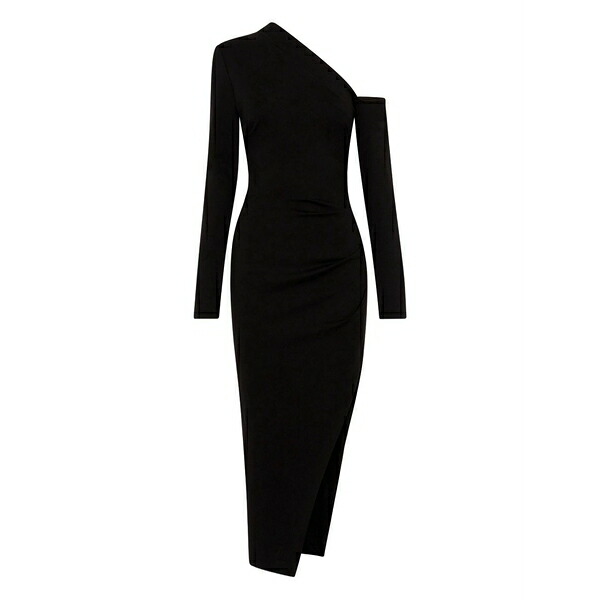 ニコラスカークウッド レディース ワンピース トップス Shiloh one-shoulder slit dress Black｜asty