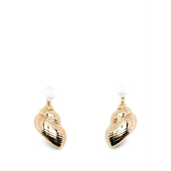 セルフ・ポートレイト レディース ピアス&イヤリング アクセサリー Pearl-embellished earrings Gold|asty