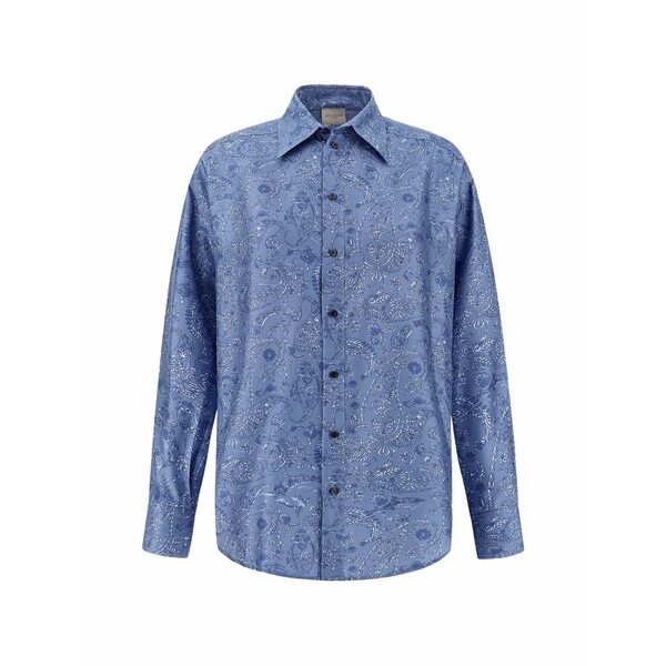 ポールアンドシャーク レディース シャツ トップス Paisley-print silk overshirt Blue|asty