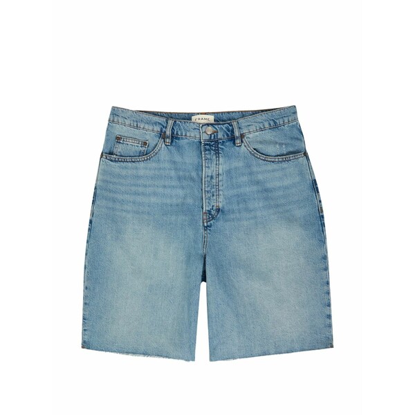 フレーム メンズ カジュアルパンツ ボトムス Faded raw-cut denim shorts Blue｜asty