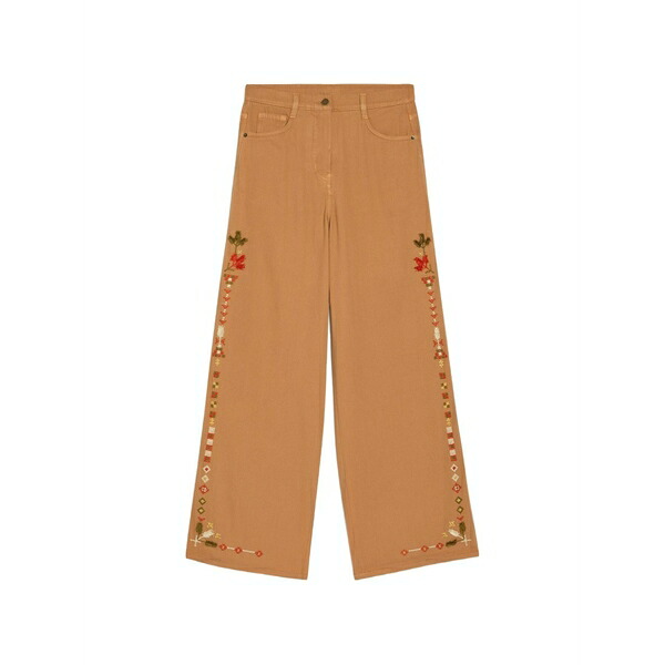 モモン レディース カジュアルパンツ ボトムス Aoki embroidered trousers Neutrals|asty