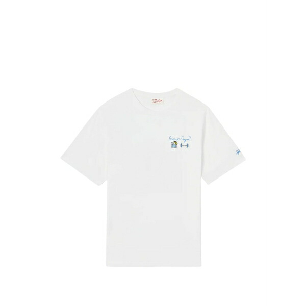 エムシーツーセイントバース メンズ Tシャツ トップス Mc2 saint barth t-shirts and polos white White|asty