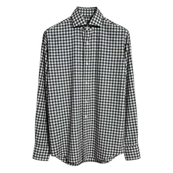 ザカス メンズ シャツ トップス Gingham shirt Blue｜asty