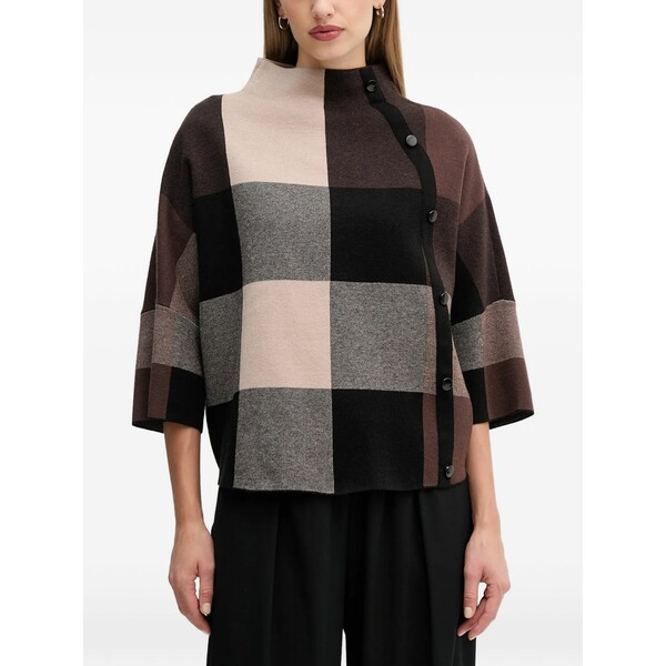 ジョセフリブコフ レディース ニット&セーター アウター Check button sweater Brown|asty