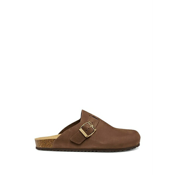 ジェオックス レディース サンダル シューズ Buckle-fastening leather slides Brown|asty