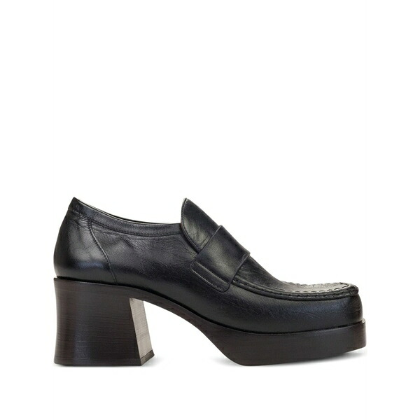 マルニ メンズ スリッポン・ローファー シューズ Pierced platform loafers Black｜asty