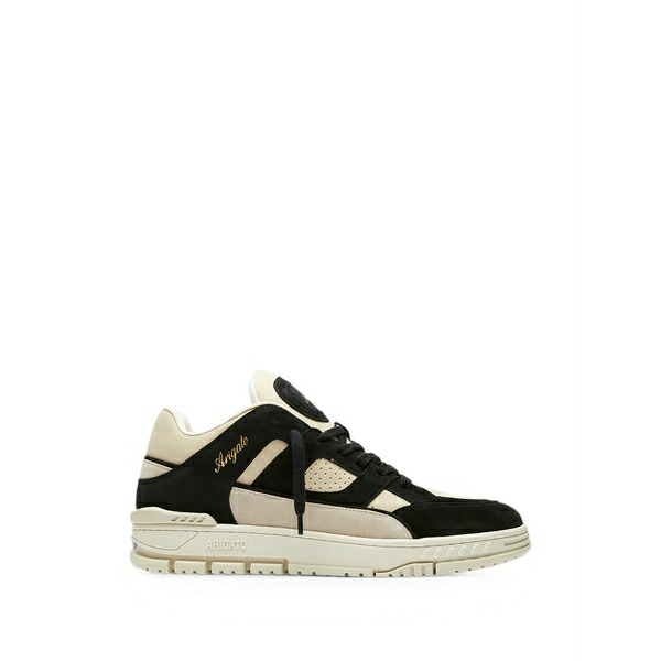 アクセルアリガト メンズ スニーカー シューズ Area lo panelled suede sneakers Black｜asty