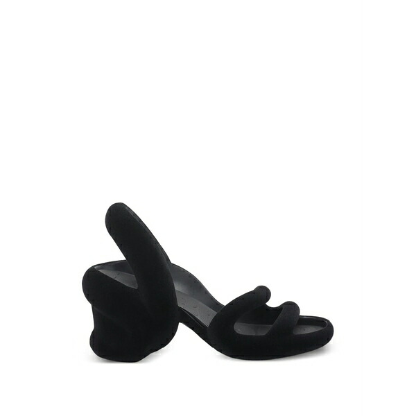 カンペール レディース サンダル シューズ Kobarah slip-on heeled sandals Black|asty