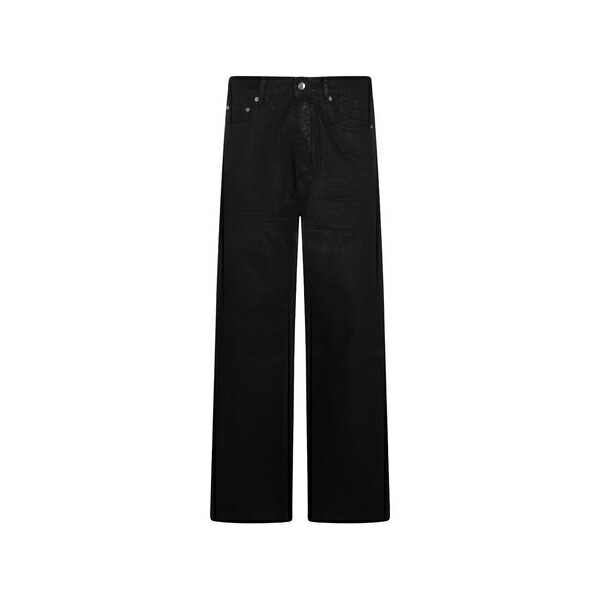 リックオウエンス メンズ デニムパンツ ボトムス Black straight-leg jeans Black｜asty