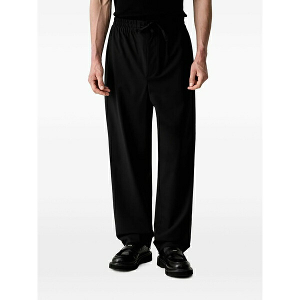 ケンゾー メンズ カジュアルパンツ ボトムス Drawstring elasticated-waist trousers Black|asty