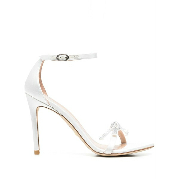 スチュアート ワイツマン レディース サンダル シューズ Nudist crystal-bow sandals White｜asty