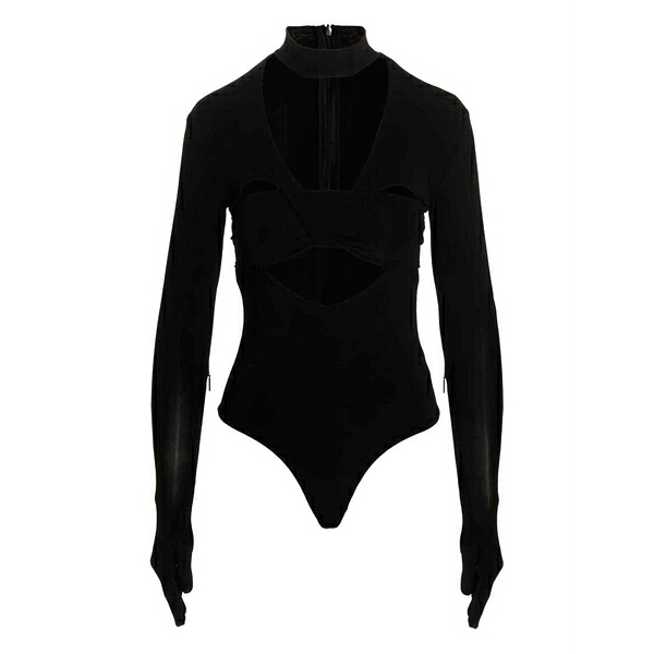 アンブッシュ レディース Tシャツ トップス Long-sleeve bodysuit Black|asty