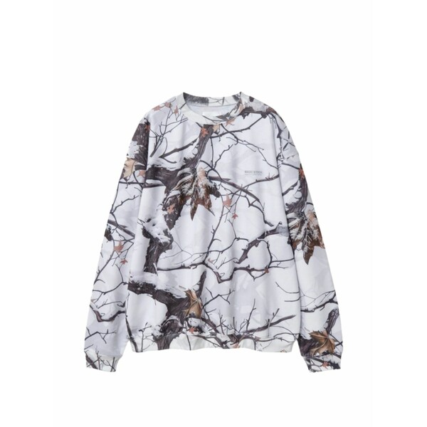 マジックスティック メンズ パーカー・スウェットシャツ アウター Snow-camo crew-neck sweatshirt White|asty