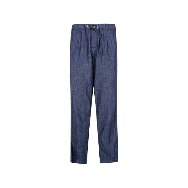 ホワイトサンド メンズ カジュアルパンツ ボトムス Belted trousers Blue｜asty