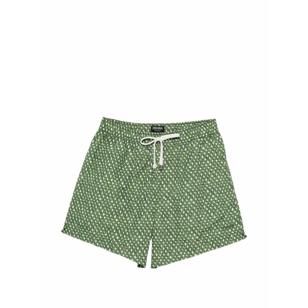 ゼニア メンズ カジュアルパンツ ボトムス Geometric-print swim shorts Green｜asty
