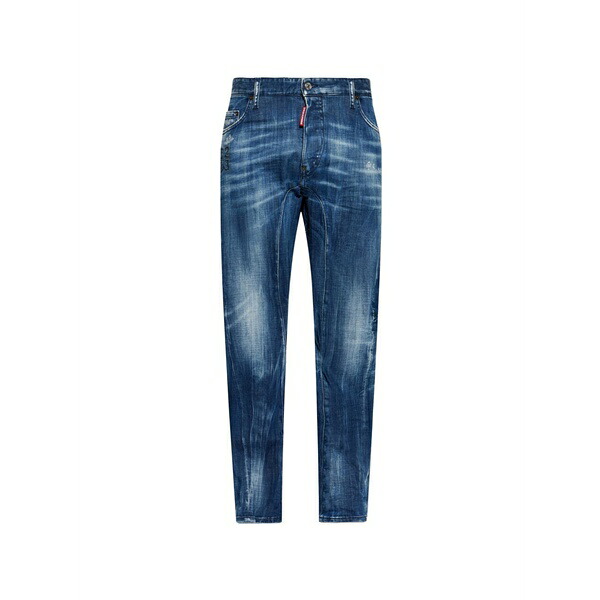 ディースクエアード メンズ デニムパンツ ボトムス Distressed-effect faded jeans Blue|asty