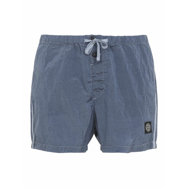 ストーンアイランド メンズ カジュアルパンツ ボトムス Drawstring stripe swim shorts Blue｜asty