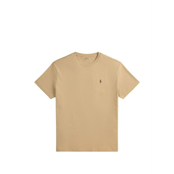 ラルフローレン メンズ Tシャツ トップス Logo-embroidered t-shirt Neutrals｜asty