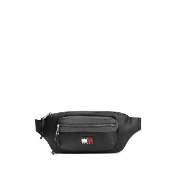トミー ヒルフィガー メンズ ビジネス系 バッグ Logo-patch belt bag Black|asty
