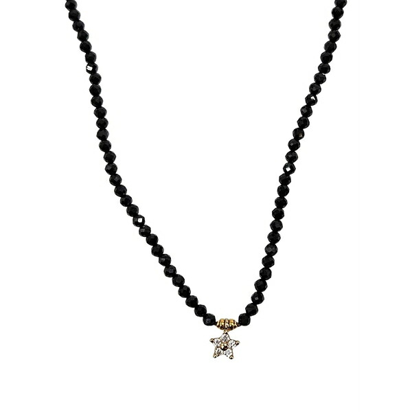 マディソン レディース ネックレス・チョーカー・ペンダントトップ アクセサリー Beaded star-pendant necklace Black|asty