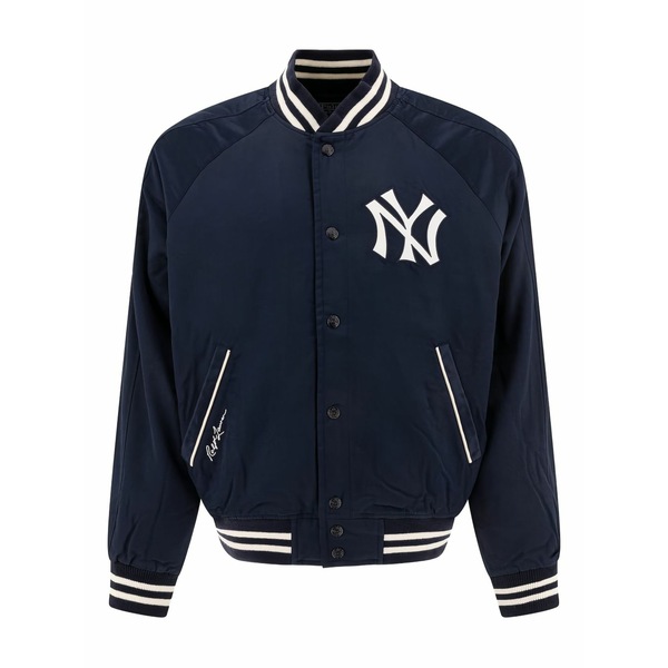 ラルフローレン メンズ ジャケット&ブルゾン アウター Yankees-logo bomber jacket Blue|asty