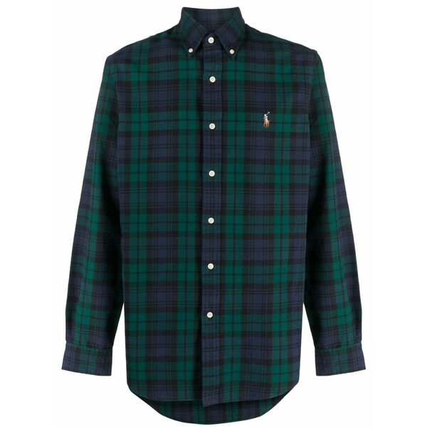 ラルフローレン メンズ シャツ トップス Polo pony check-plaid shirt Green|asty