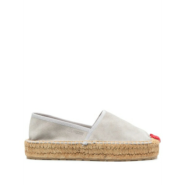 ラブ モスキーノ レディース サンダル シューズ Heart detail suede espadrilles Grey｜asty
