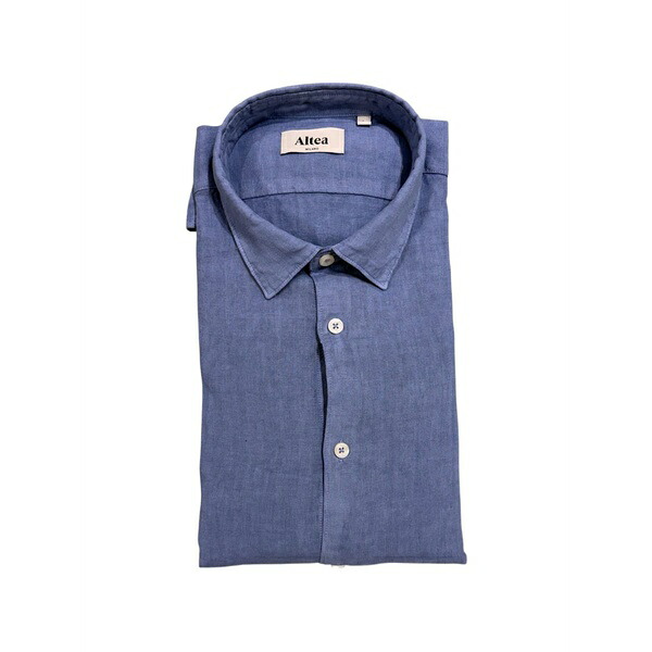 アルテア メンズ シャツ トップス Bond linen shirt Blue|asty