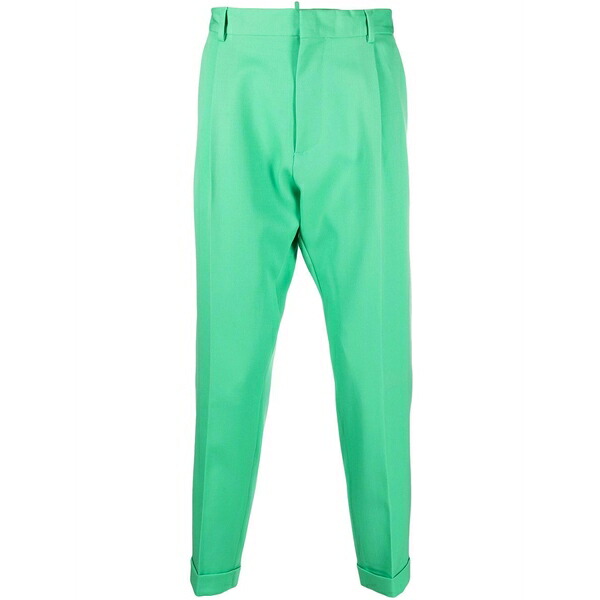 ディースクエアード メンズ カジュアルパンツ ボトムス Straight-leg cropped pants Green｜asty