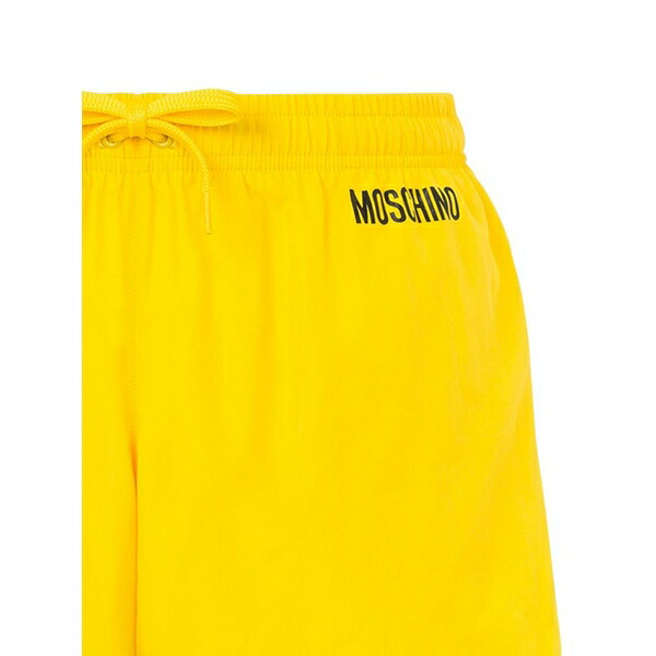 モスキーノ メンズ カジュアルパンツ ボトムス Logo-print swim shorts Yellow｜asty