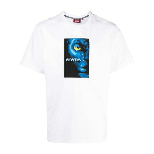 ミストリーハードレアリシーン メンズ Tシャツ トップス Blue people cotton t-shirt White|asty