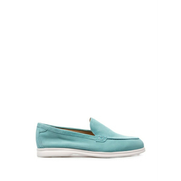 ドンカルズ レディース スリッポン・ローファー シューズ Suede almond-toe loafers Blue|asty