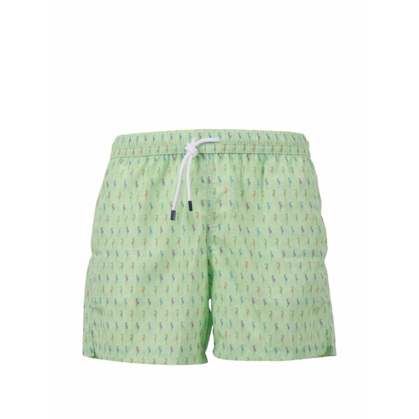 フェデーリ メンズ カジュアルパンツ ボトムス Seahorse print swim trousers Green｜asty