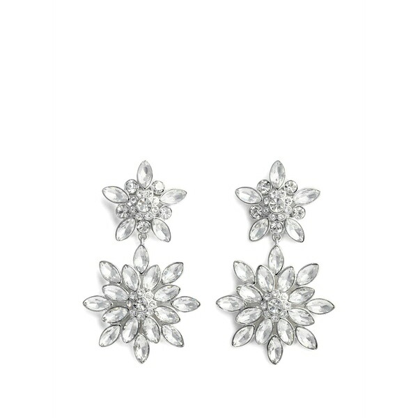 セルフ・ポートレイト レディース ピアス&イヤリング アクセサリー Crystal-embellished earrings Silver|asty