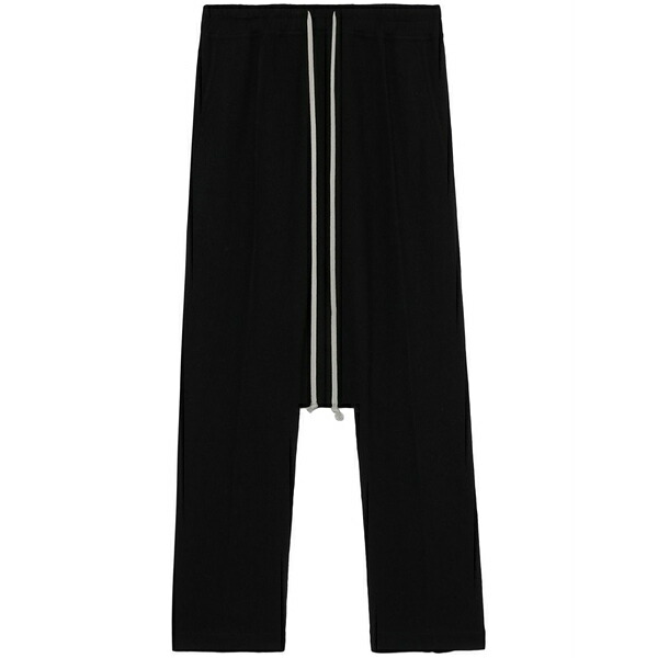 リックオウエンス レディース カジュアルパンツ ボトムス Drop-crotch cropped trousers Black｜asty