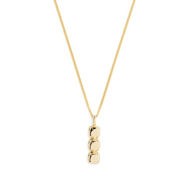 トムウッド メンズ ネックレス・チョーカー アクセサリー Mini cushion pendant necklace Gold|asty