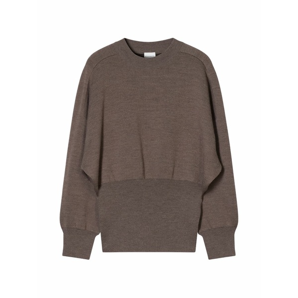 クローズド レディース ニット&セーター アウター Long-sleeve crew-neck sweater Brown｜asty