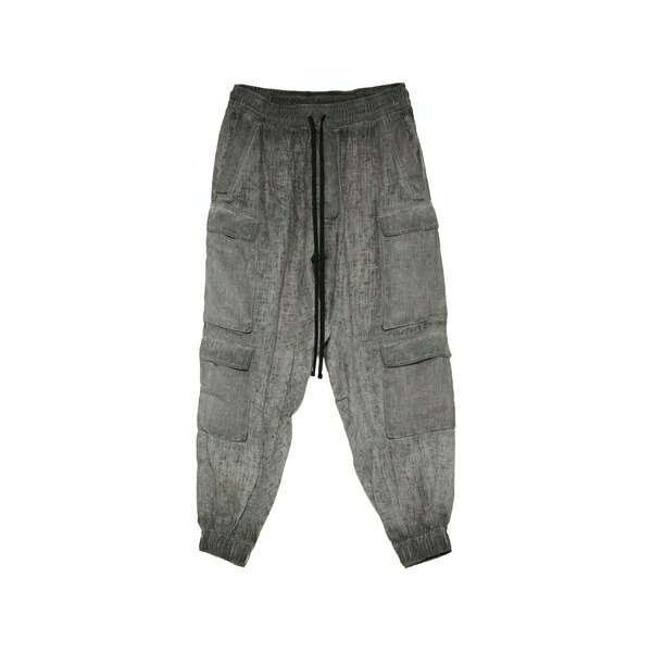 トム・クロム メンズ カジュアルパンツ ボトムス Drawstring cargo pants Grey|asty